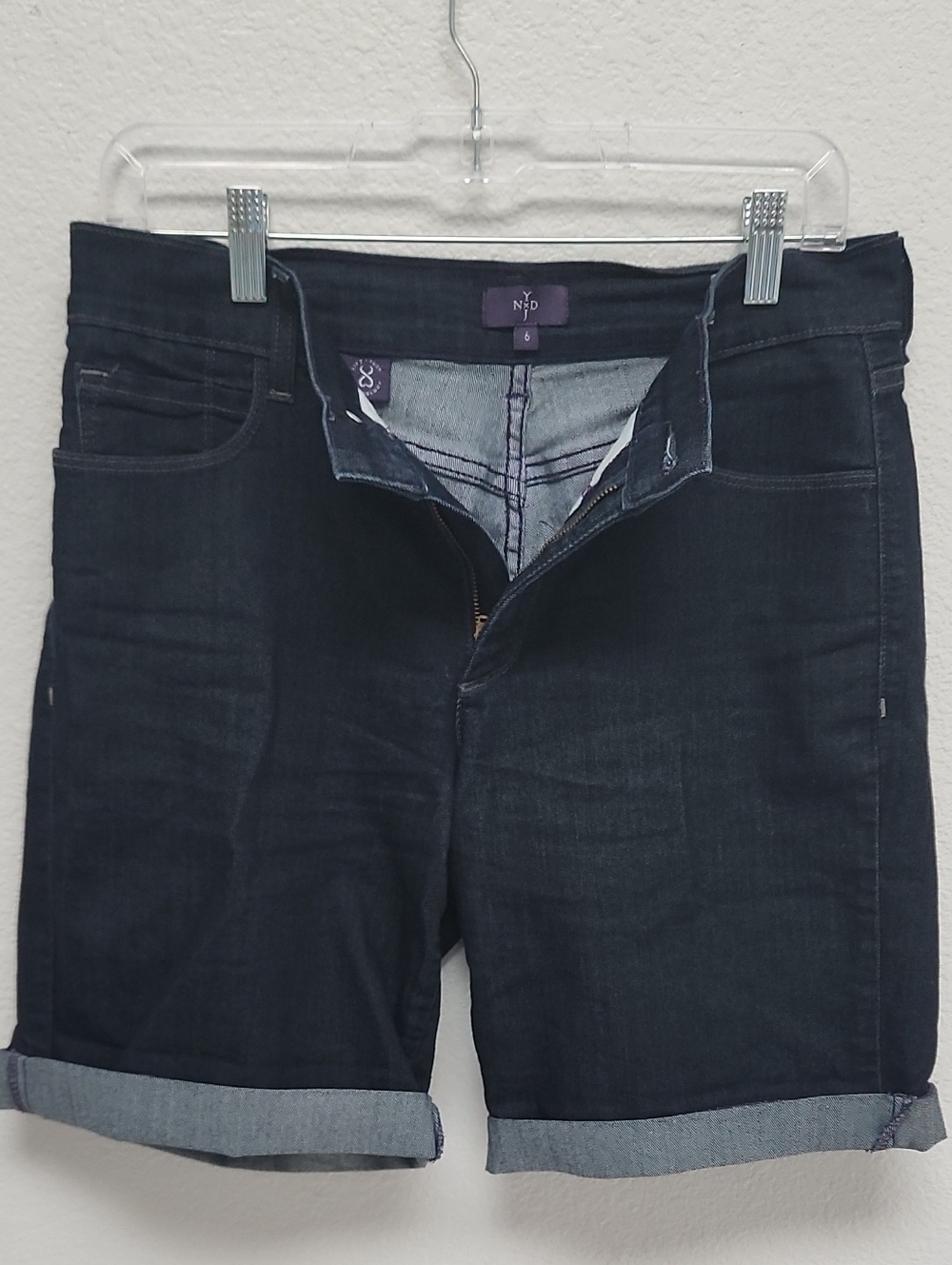 NYDJ Women’s Dark Indigo Relaxed Denim Shorts